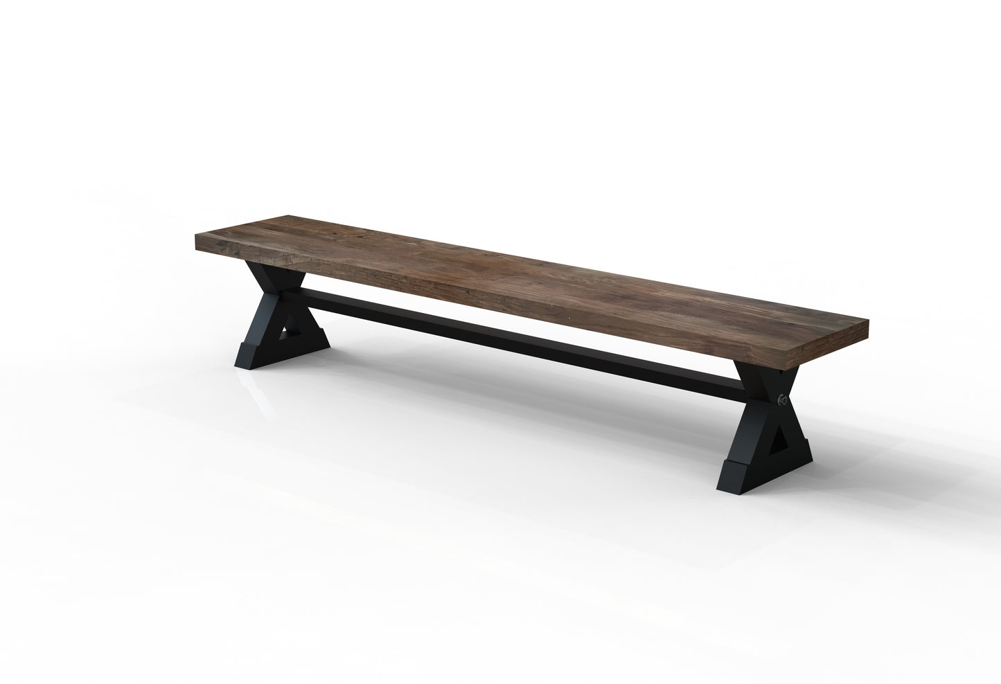 Maxwell 96" Acacia Dining Bench - Natural + Smoke