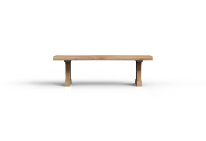 Malcolm 60" Acacia Live Edge Dining Bench - Natural + Gray