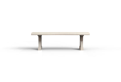 Malcolm 60" Acacia Live Edge Dining Bench - New White Wash