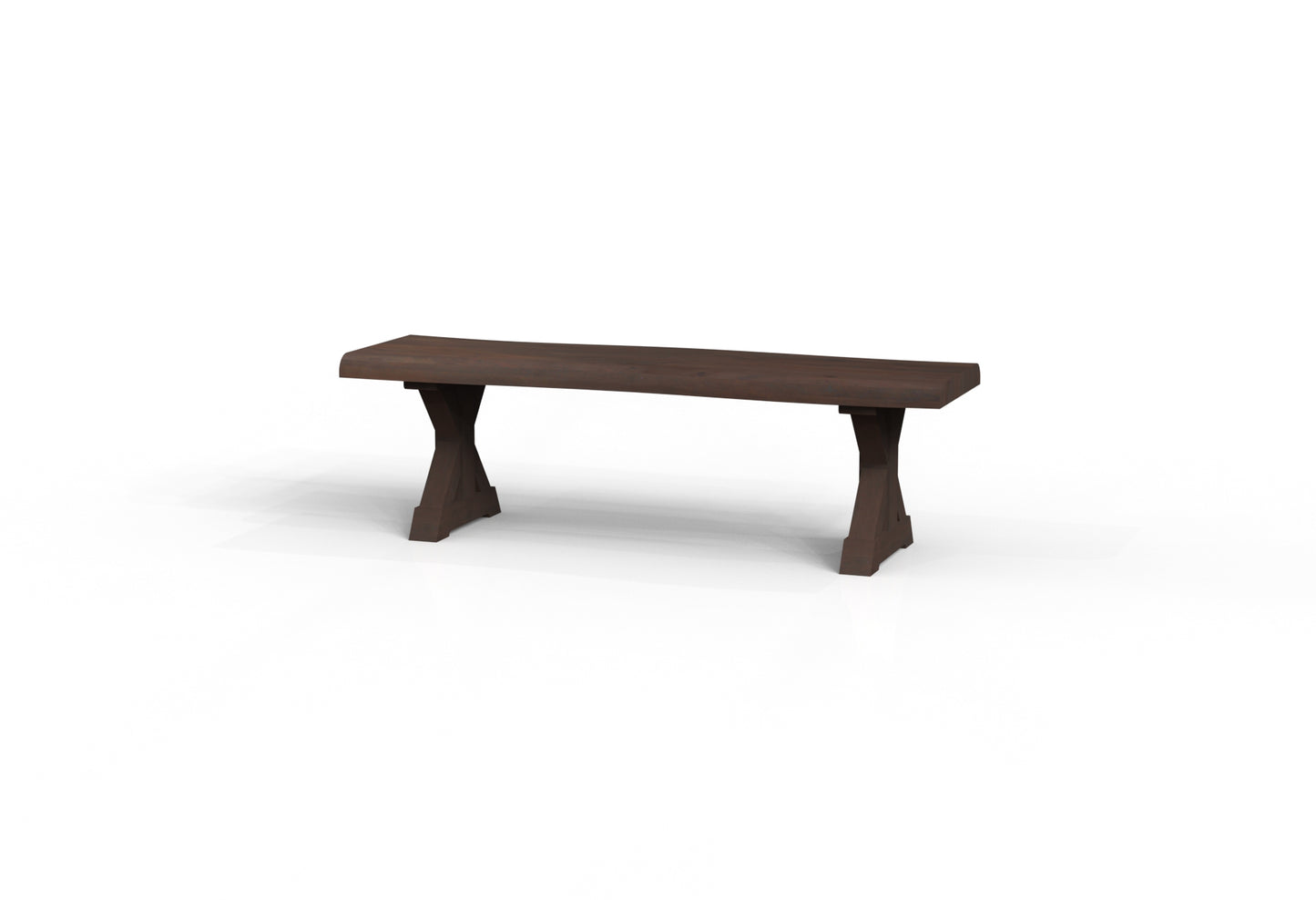 Malcolm 60" Acacia Live Edge Dining Bench - Natural + Black