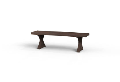 Malcolm 60" Acacia Live Edge Dining Bench - Natural + Black