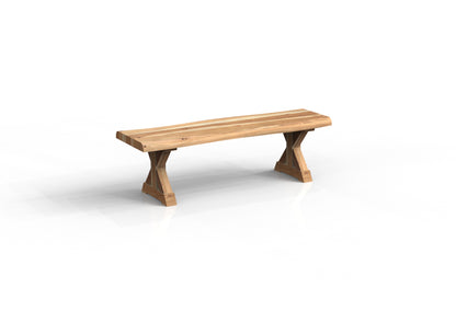 Malcolm 60" Acacia Live Edge Dining Bench - Natural