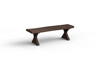 Malcolm 60" Acacia Live Edge Dining Bench - Natural + Black