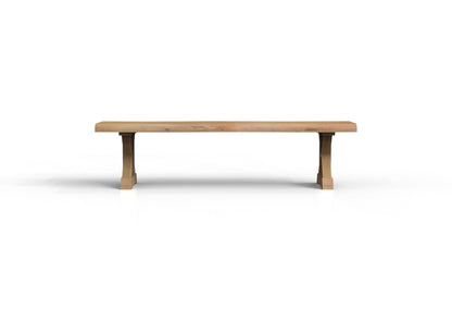 Malcolm 72" Acacia Live Edge Dining Bench - Natural + Gray