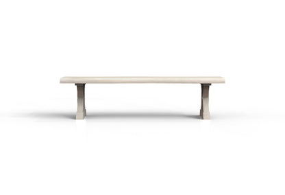 Malcolm 72" Acacia Live Edge Dining Bench - New White Wash