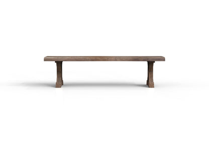 Malcolm 72" Acacia Live Edge Dining Bench - Natural + Smoke