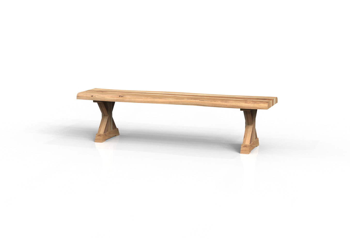 Malcolm 72" Acacia Live Edge Dining Bench - Natural