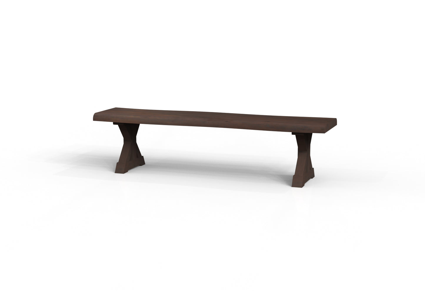 Malcolm 72" Acacia Live Edge Dining Bench - Natural + Black