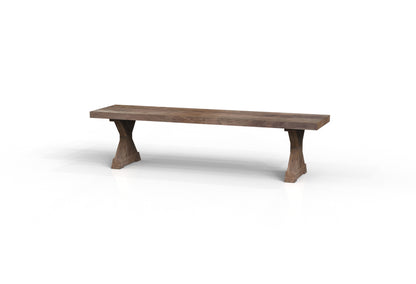 Maxwell 72" Acacia Dining Bench - Natural + Smoke