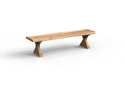 Malcolm 72" Acacia Live Edge Dining Bench - Natural