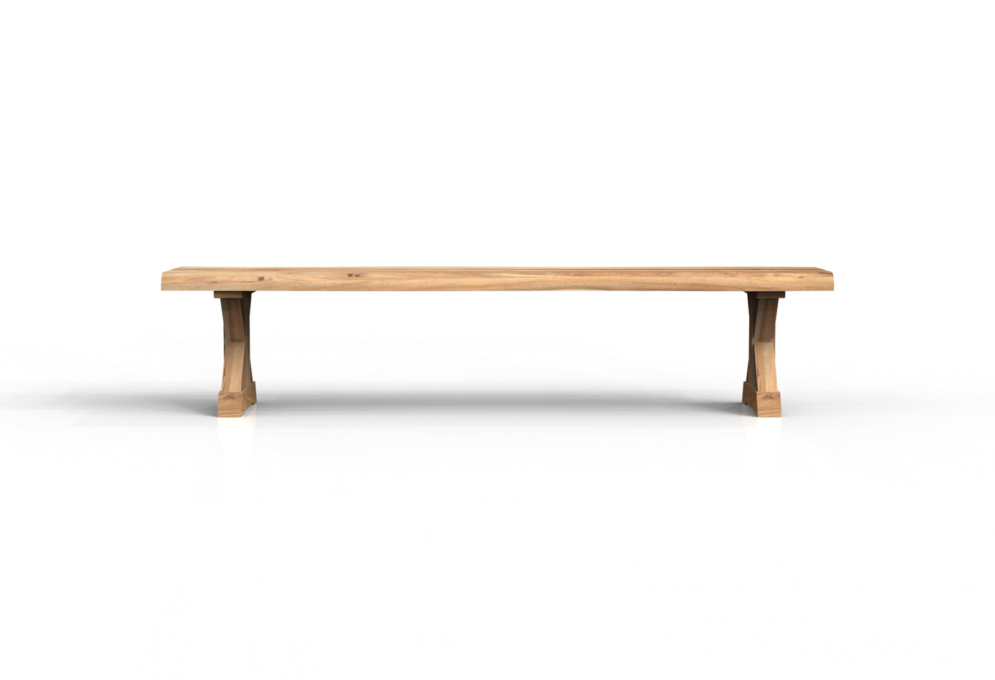 Malcolm 84" Acacia Live Edge Dining Bench - Natural
