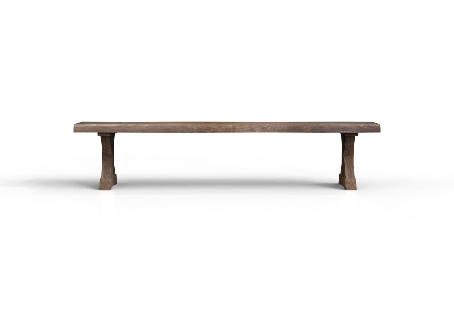 Malcolm 84" Acacia Live Edge Dining Bench - Natural + Smoke