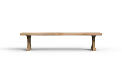 Malcolm 84" Acacia Live Edge Dining Bench - Natural + Gray