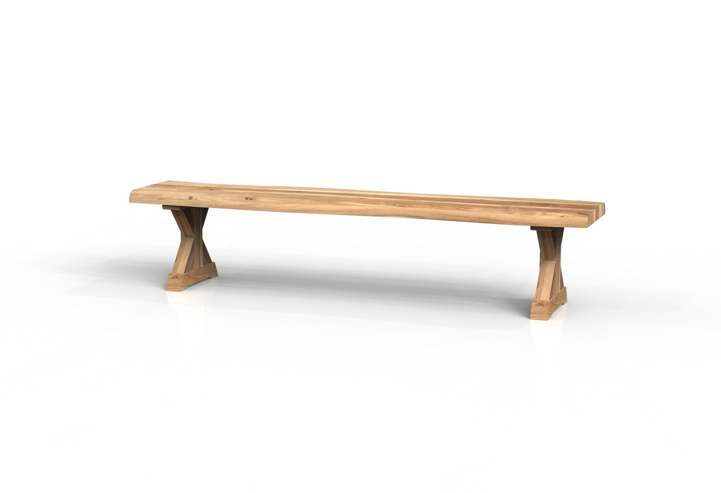 Malcolm 84" Acacia Live Edge Dining Bench - Natural
