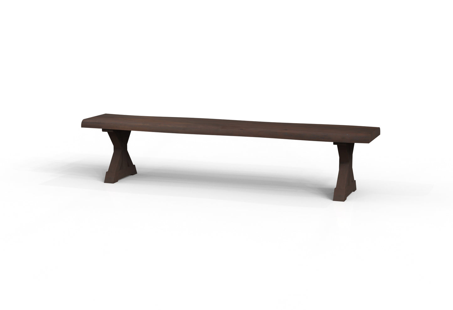 Malcolm 84" Acacia Live Edge Dining Bench - Natural + Black