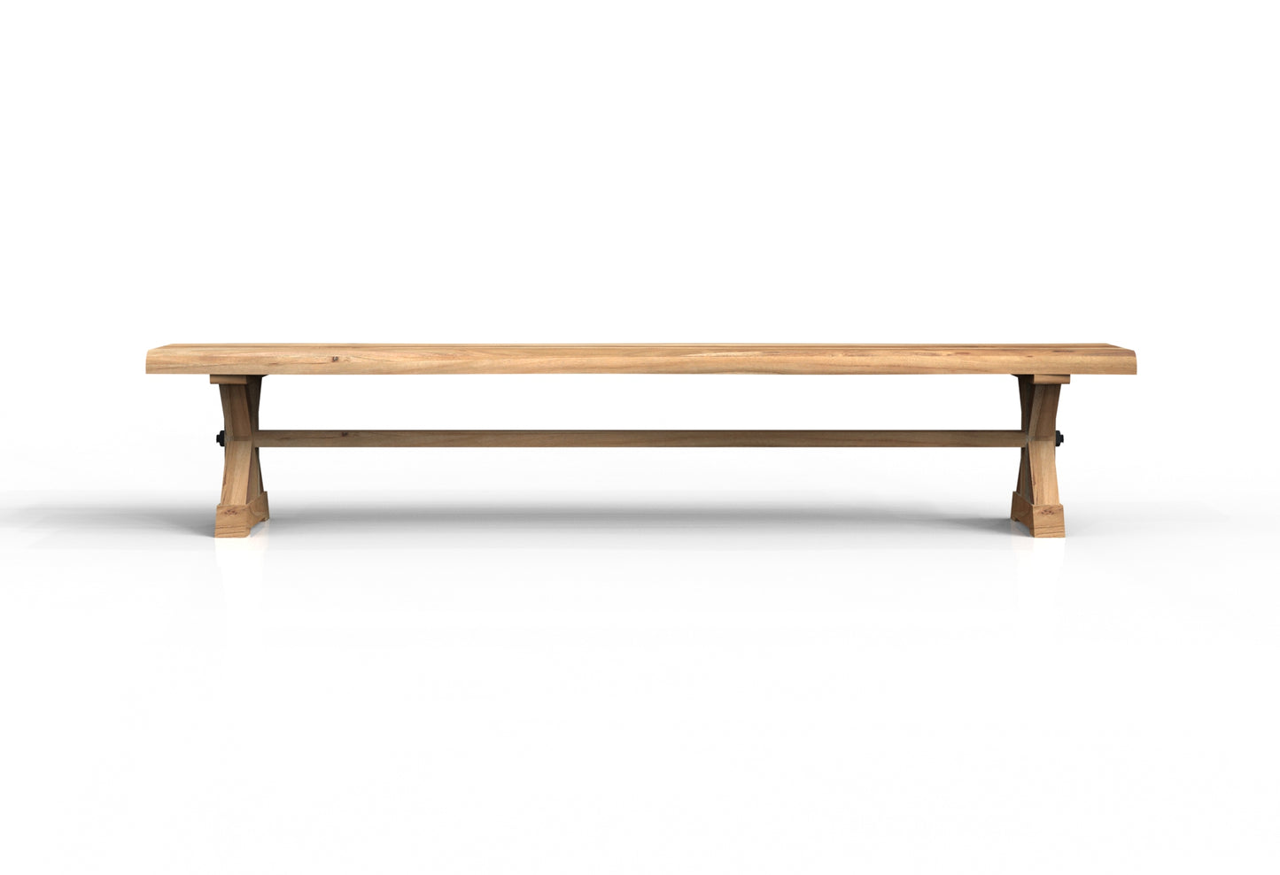 Malcolm 96" Acacia Live Edge Dining Bench - Natural