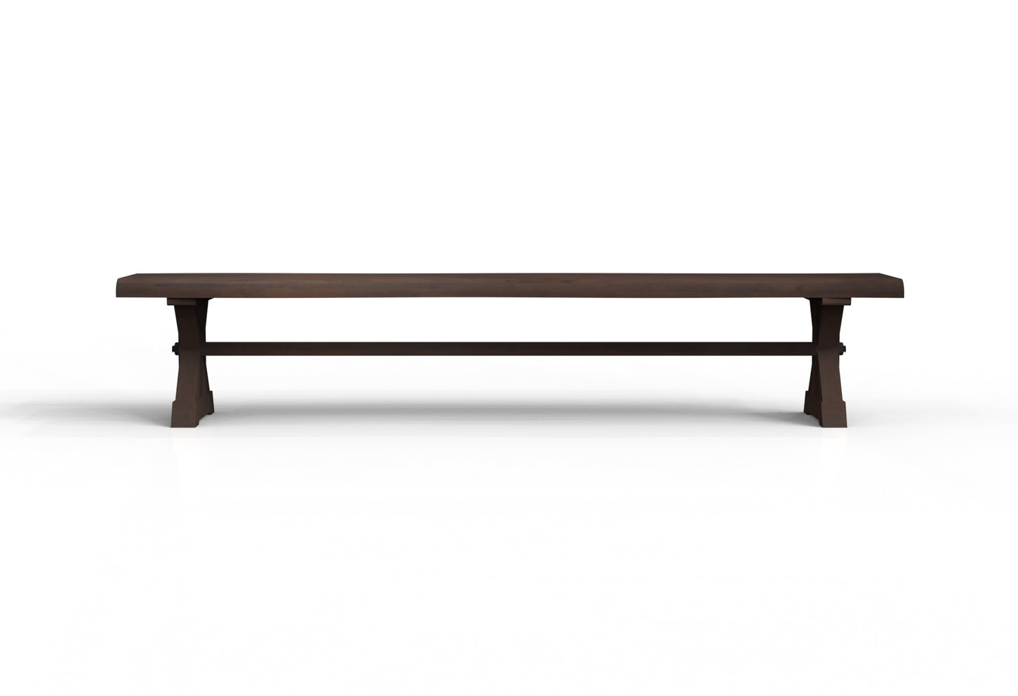Malcolm 96" Acacia Live Edge Dining Bench - Natural + Black