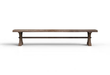 Malcolm 96" Acacia Live Edge Dining Bench - Natural + Smoke