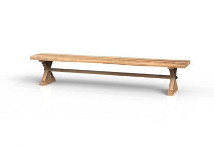 Malcolm 96" Acacia Live Edge Dining Bench - Natural