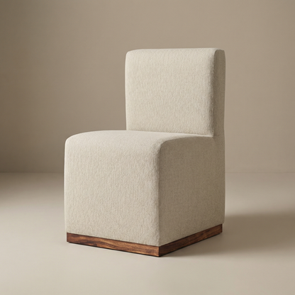 Bianca Dining Chair -  Performance Cream + Natural & Smoke