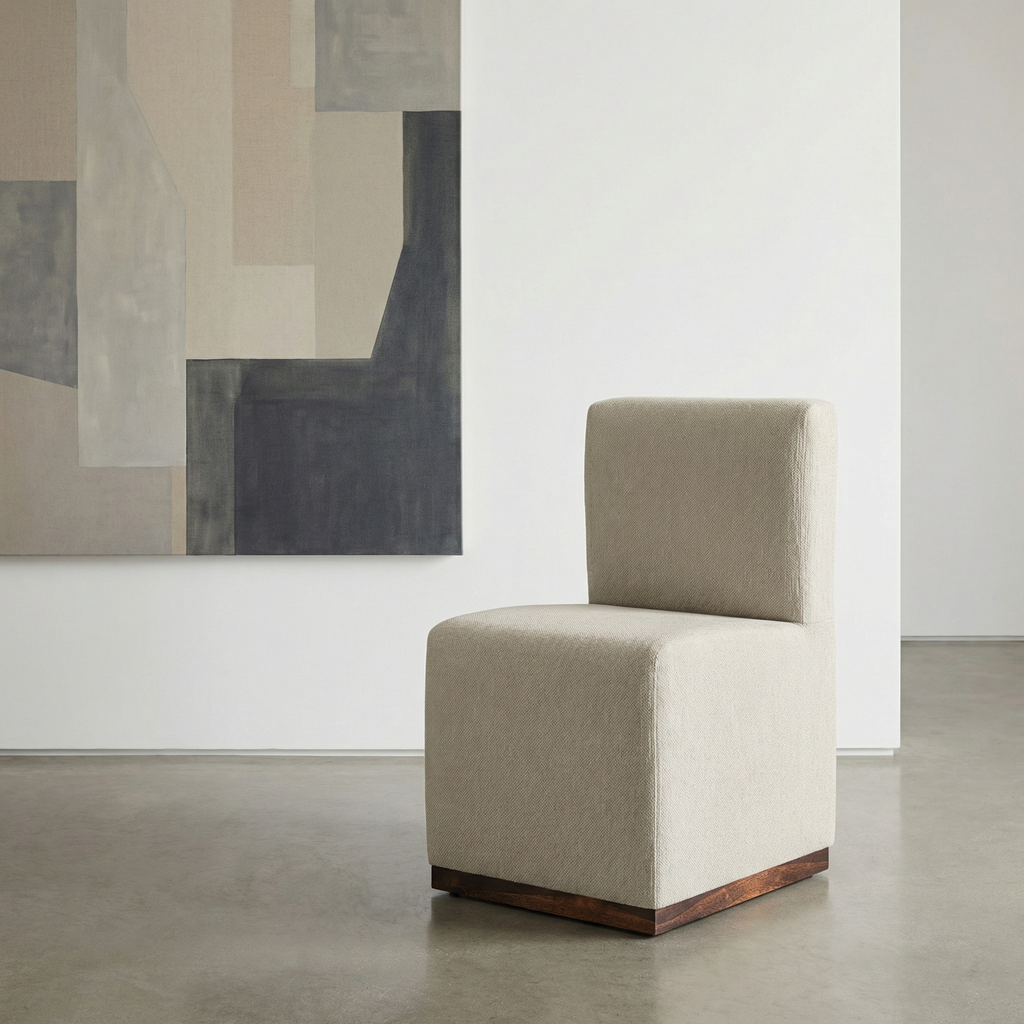 Bianca Dining Chair -  Performance Ecru + Natural & Black