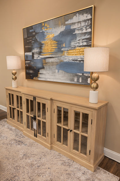 Billings 100" Breakfront 6 Door Sideboard - New White Wash