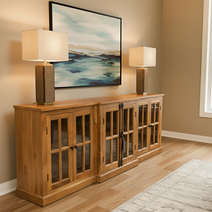 Billings 100" Breakfront 6 Door Sideboard - Natural