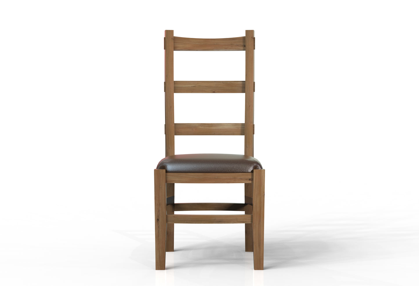 Pascal Acacia Dining End Chair - Natural + Gray
