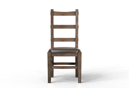 Pascal Acacia Dining End Chair - Natural + Smoke