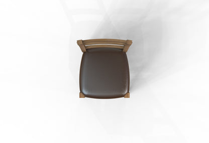 Pascal Acacia Dining End Chair - Natural + Gray