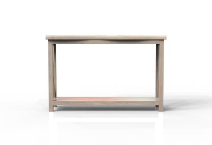 Malcolm Acacia 56" Live Edge Console Table - New White Wash