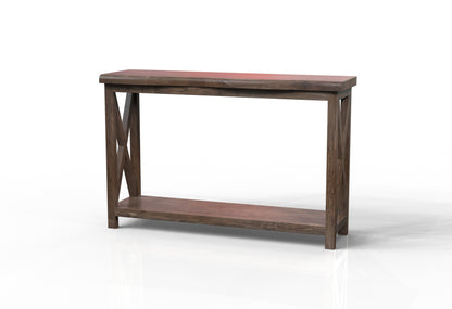 Malcolm Acacia 56" Live Edge Console Table - Natural + Smoke