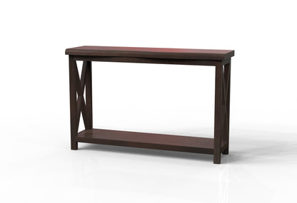 Malcolm Acacia 56" Live Edge Console Table - Natural + Black