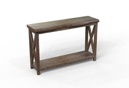Malcolm Acacia 56" Live Edge Console Table - Natural + Smoke