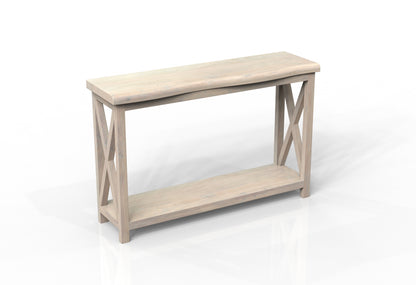 Malcolm Acacia 56" Live Edge Console Table - New White Wash