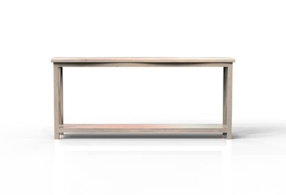 Malcolm Acacia 80" Live Edge Console Table - New White Wash