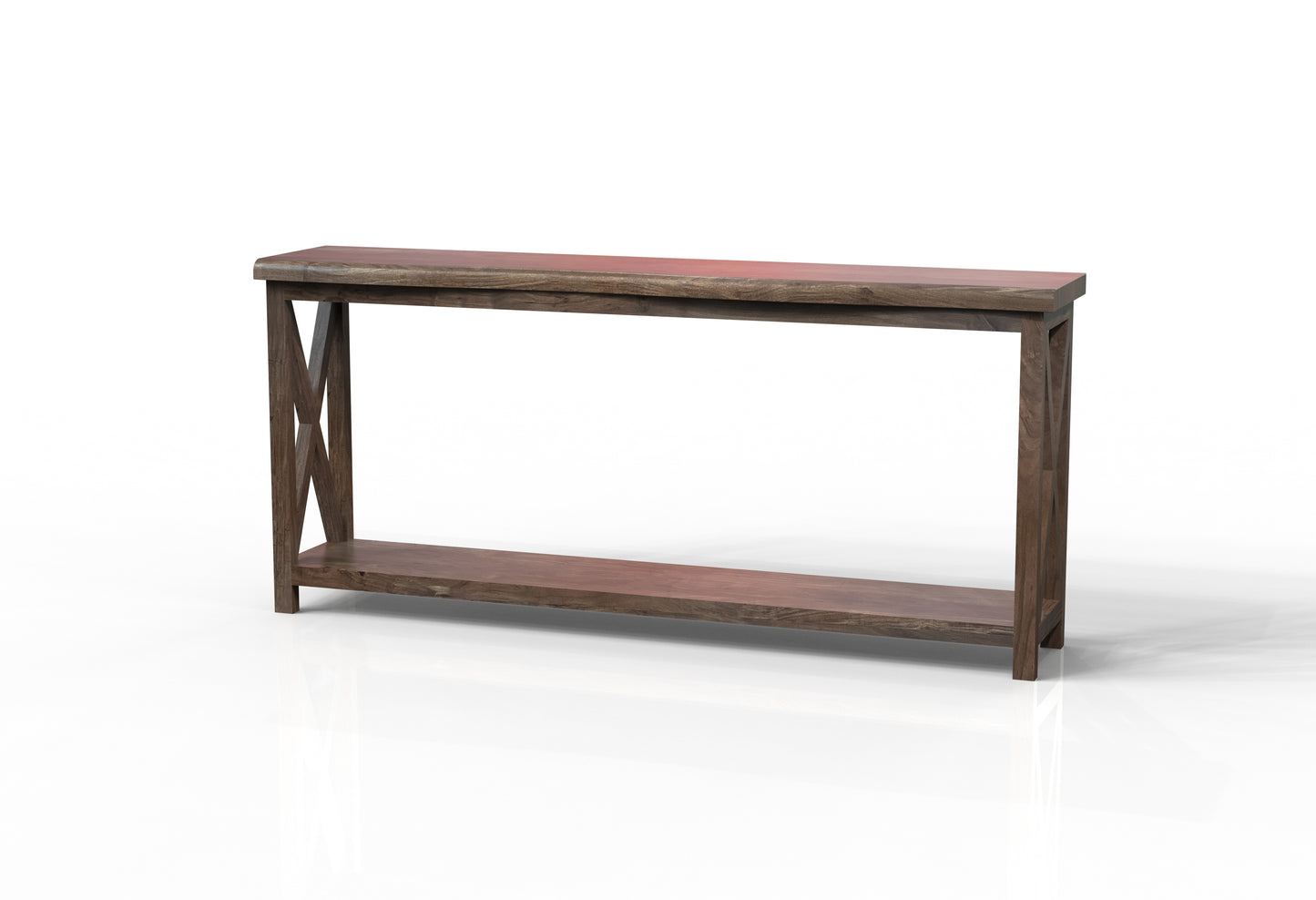 Malcolm Acacia 80" Live Edge Console Table - Natural + Smoke