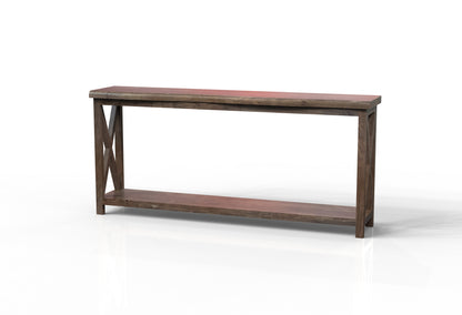 Malcolm Acacia 80" Live Edge Console Table - Natural + Smoke