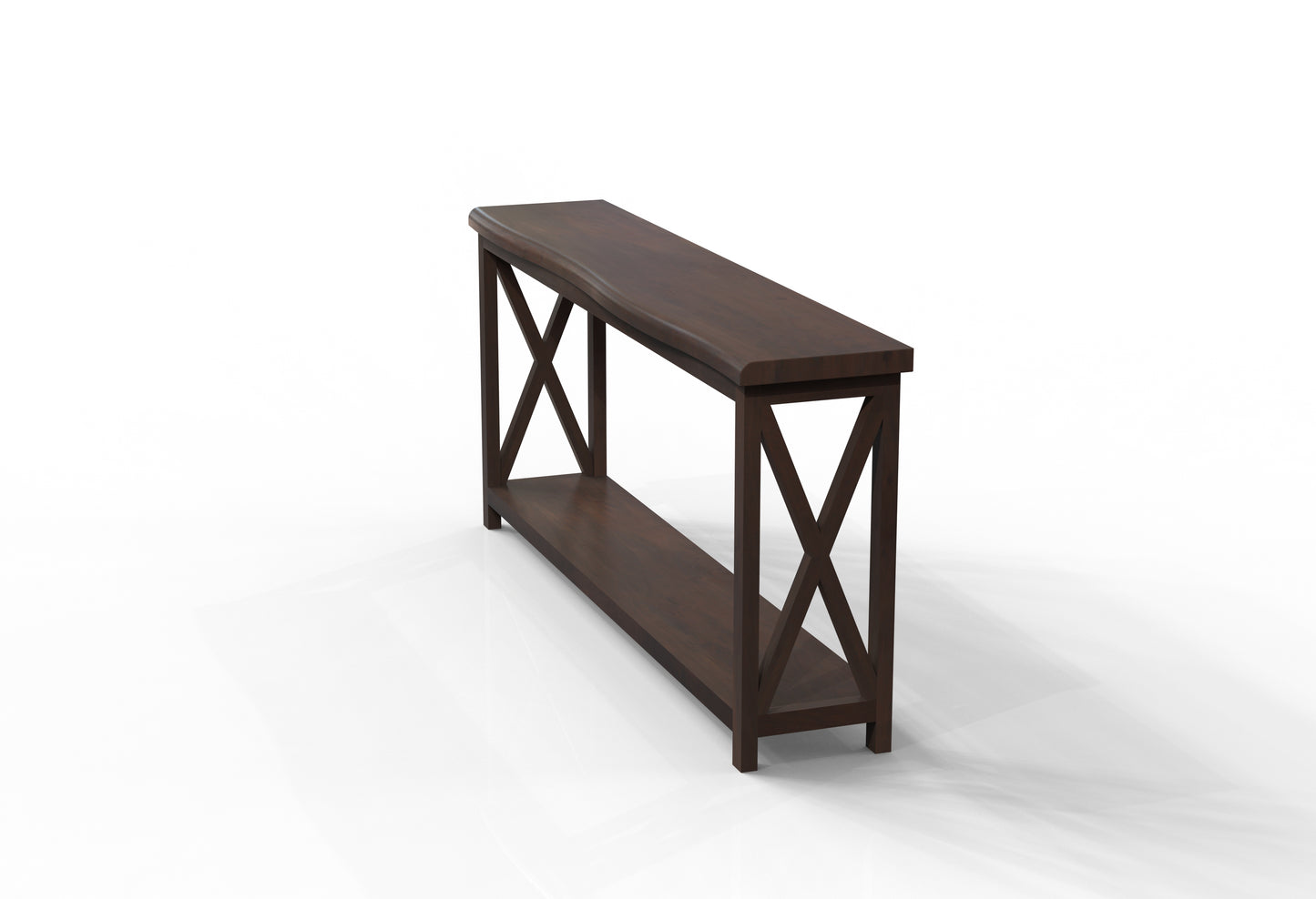 Malcolm Acacia 80" Live Edge Console Table - Natural + Black