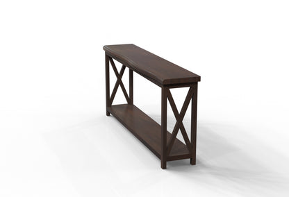 Malcolm Acacia 80" Live Edge Console Table - Natural + Black