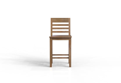 Malcolm Acacia Ladderback Counter Stool - Natural + Gray