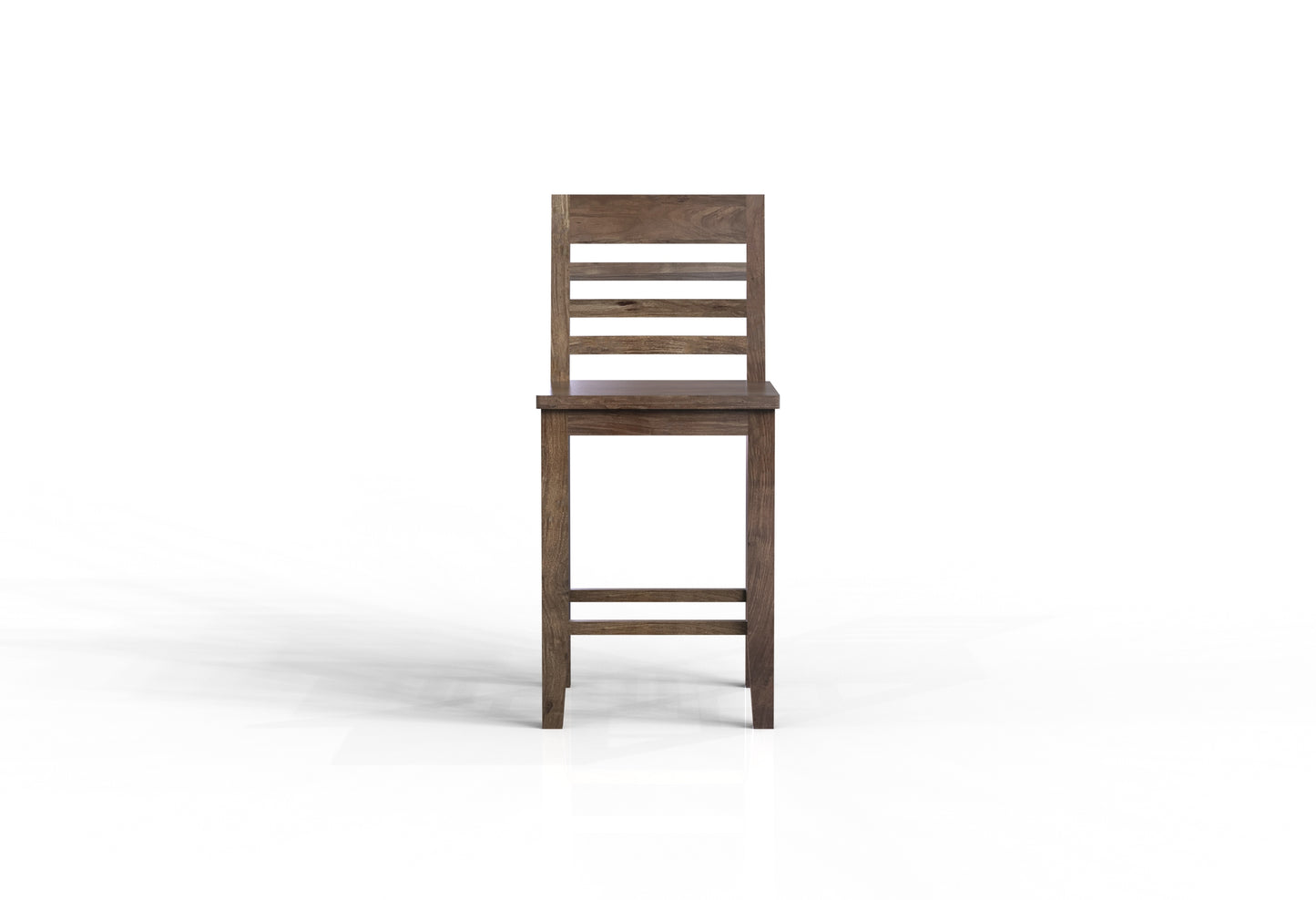 Malcolm Acacia Ladderback Counter Stool - Natural + Smoke