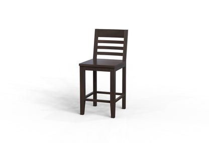 Malcolm Acacia Ladderback Counter Stool - Natural + Black