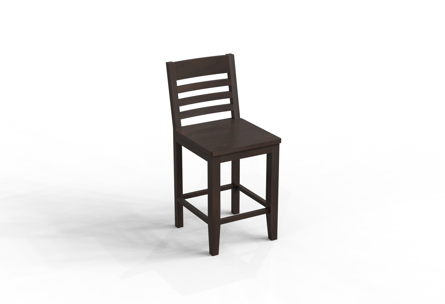 Malcolm Acacia Ladderback Counter Stool - Natural + Black