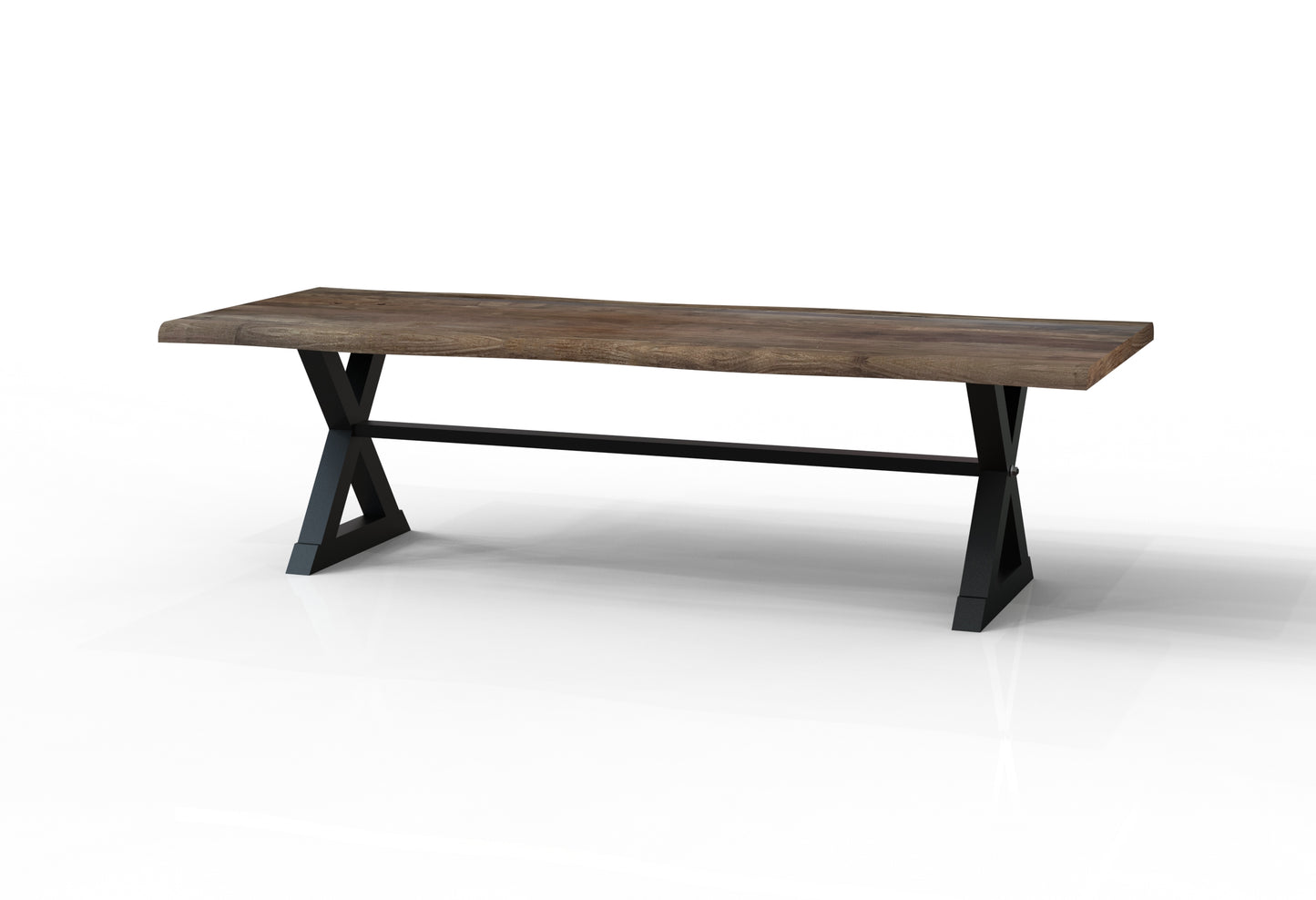 Malcolm Acacia 108" Live Edge Dining Table - Natural + Smoke