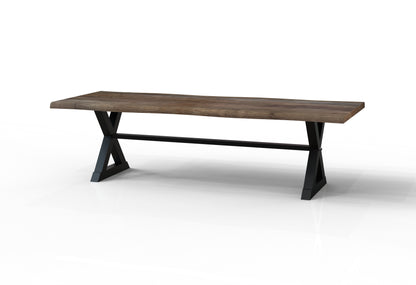 Malcolm Acacia 108" Live Edge Dining Table - Natural + Smoke