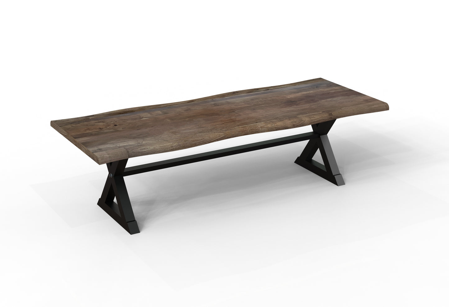 Malcolm Acacia 108" Live Edge Dining Table - Natural + Smoke