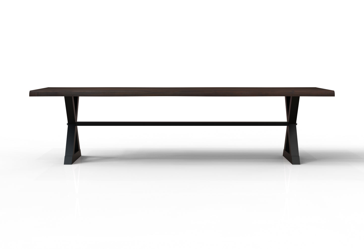 Malcolm Acacia 120" Live Edge Dining Table - Natural + Black