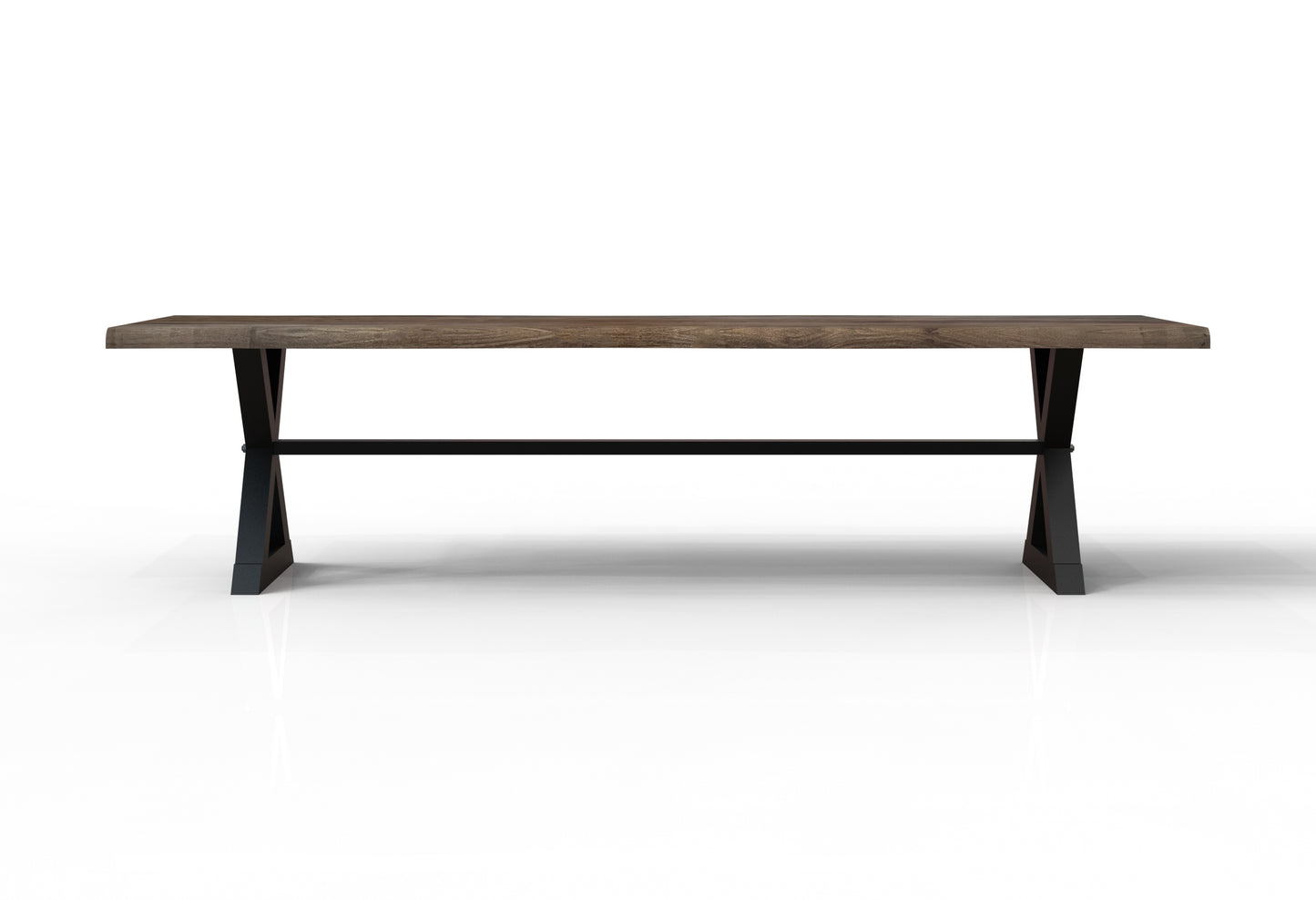 Malcolm Acacia 120" Live Edge Dining Table - Natural + Smoke