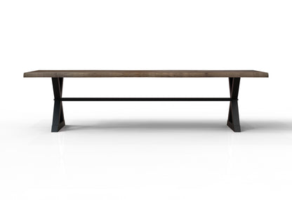 Malcolm Acacia 120" Live Edge Dining Table - Natural + Smoke
